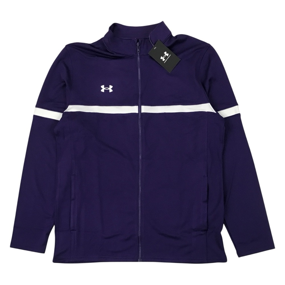 Under Armour Team Knit Warm Up Full Zip Jacket Mens Large L Purple Sweatshirt BN